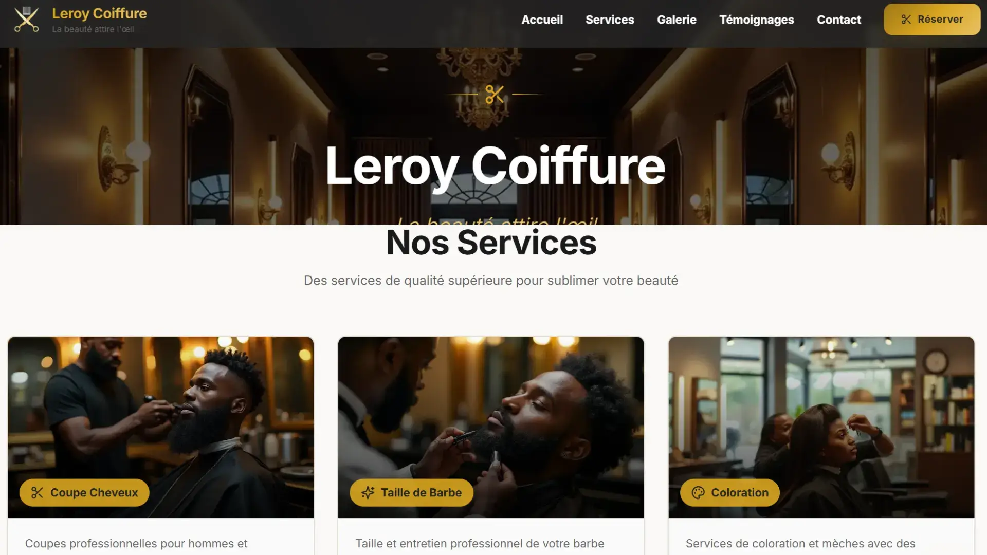 Leroy Coiffure - Hair Salon Website